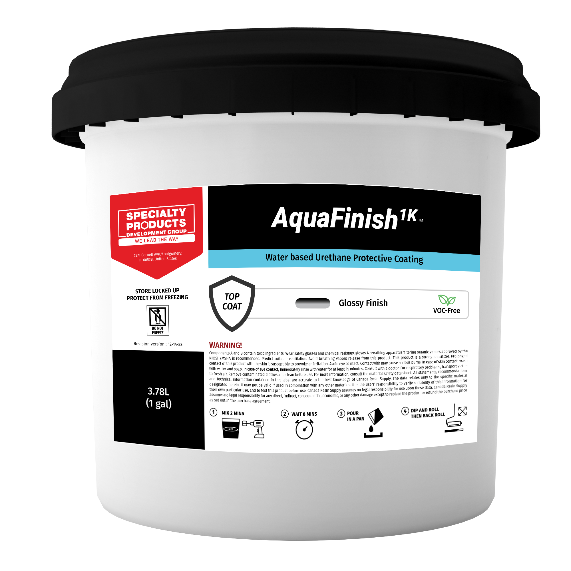 AQUAFINISH 1K ™ Water Based Urethane Protective Coating 1 GAL